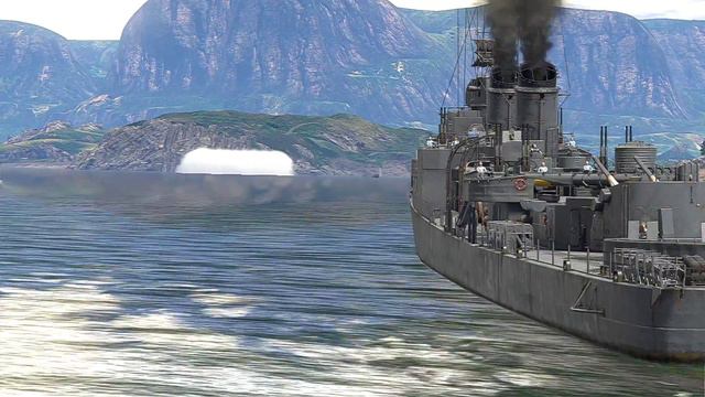 "Six-Gunned Heavyweights" Cinematic ( War Thunder Naval Ships ) смотреть онлайн