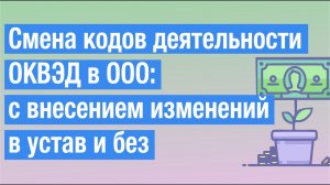 Смена кодов деятельности ОКВЭД в ООО - пошаговая инструкция (Р13014)