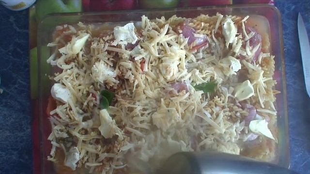 Рецепт: Макароны с курицей в духовке. Банановый пирог с яблоком на скорую руку смотреть онлайн