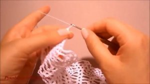 Ажурный воротничек крючком №3. Часть 2
