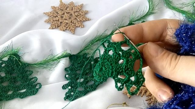 МК ПО ВЯЗАНИЮ: ЁЛКА КРЮЧКОМ/КАК СВЯЗАТЬ ЁЛКУ КРЮЧКОМ/crochet christmas tree смотреть онлайн