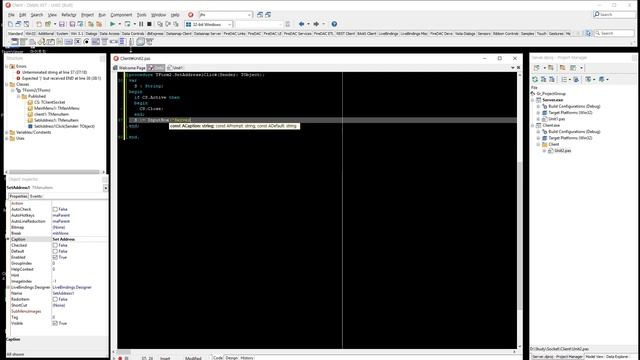 델파이 무료강의 - TCP IP Socket통신 Text통신 1부 смотреть онлайн