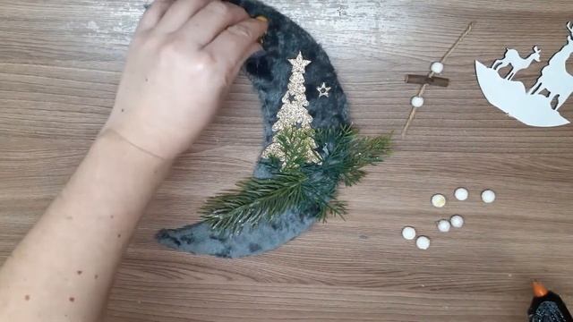 Новогодний МЕСЯЦ | новогодний декор своими руками смотреть онлайн