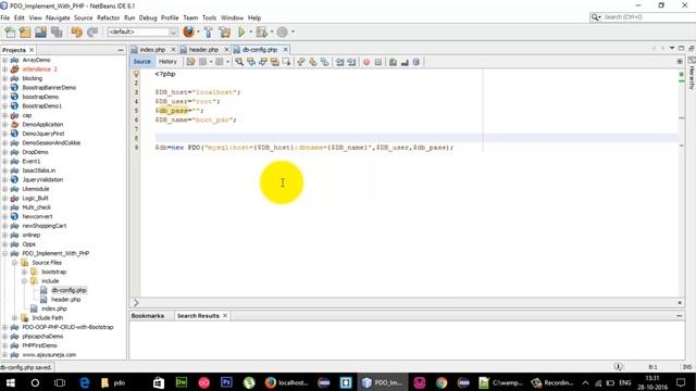 PDO-OOP-PHP-CRUD-with-Bootstrap 2016 (Curd Operation in PHP : Connecting with Database) | Part-13 смотреть онлайн