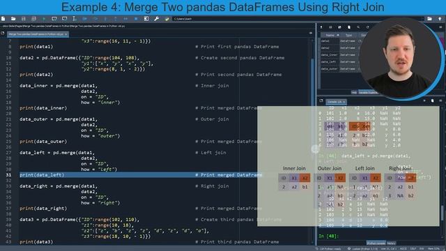 Merge Two pandas DataFrames in Python (6 Examples) | Inner, Outer, Left & Right Join | Combine Data смотреть онлайн