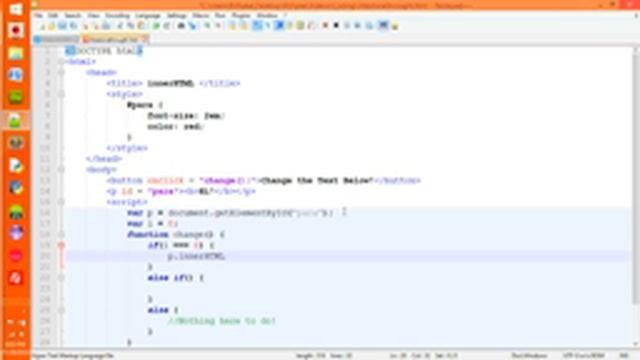 .innerHTML Tutorial смотреть онлайн