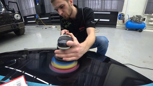 Как удалить риску Р1500 за 1 проход.Или новый гибридный полировальник от SONAX. смотреть онлайн