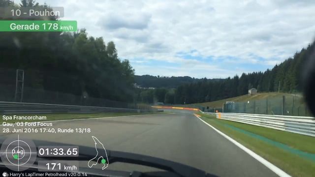 2016-06-28 Ford Focus RS MK1 - SPA Trackday (best lap 3:04) смотреть онлайн