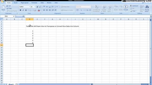 Convert Row Data into Column in Excel смотреть онлайн