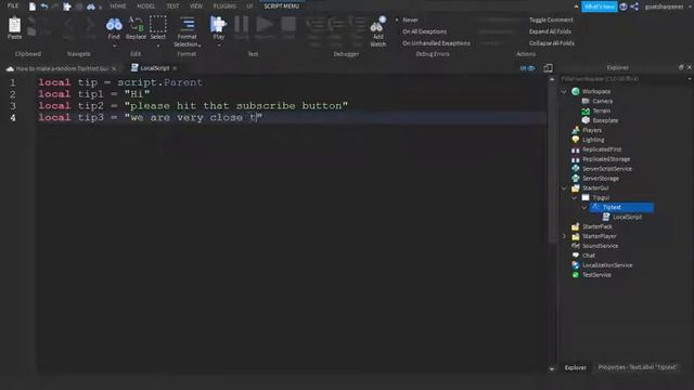 How to make a Random Tip/Hint message in Roblox Studio!! (Version 2) смотреть онлайн