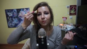 😘АСМР Кисточками по личику и микрофону 💋нежный шепот / ASMR brushing and whispering🌷
