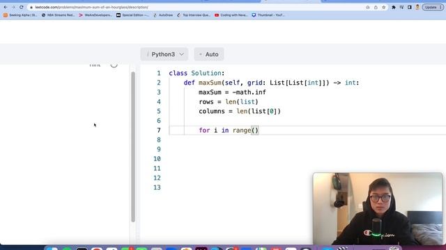 Leetcode Problem 2428 - Max Sum of Hourglass смотреть онлайн