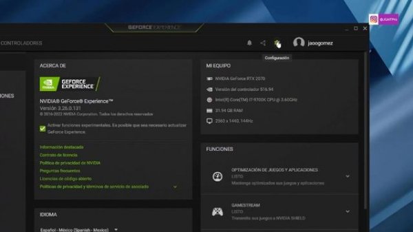 Problemas en Nvidia GeForce Experience causan FPS bajos en Windows 11 2022 Update