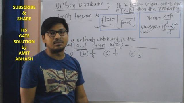 IES/GATE/ISRO Probability and Statistic Uniform Distribution смотреть онлайн