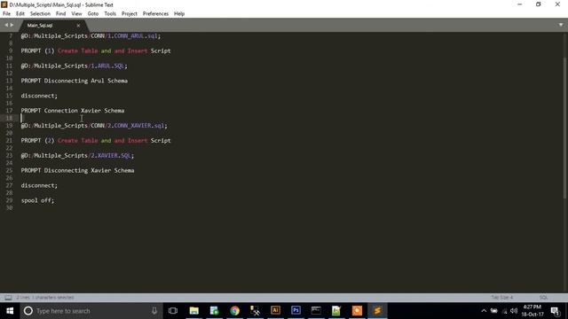 How to run Oracle Multiple .sql Script files using Single .sql file using sqlplus command line? смотреть онлайн