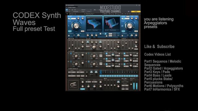 Codex Synth Waves VSTI All Presets Test Gated/Arpeggiators 2/7 смотреть онлайн