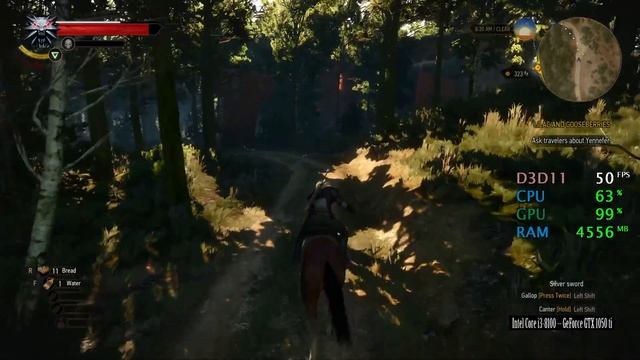 GeForce GTX 1050 ti -- Intel Core i3-8100 -- The Witcher 3 Wild Hunt FPS Test смотреть онлайн