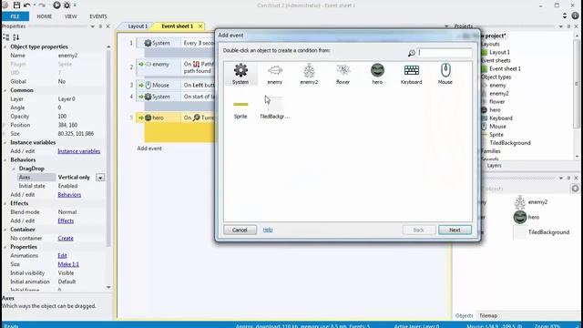 [Construct 2] Уроки: поведение drag and drop, хватай и тащи смотреть онлайн