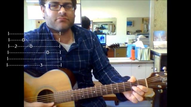 How to play "Close Encounters of the Third Kind" spaceship music on acoustic guitar смотреть онлайн