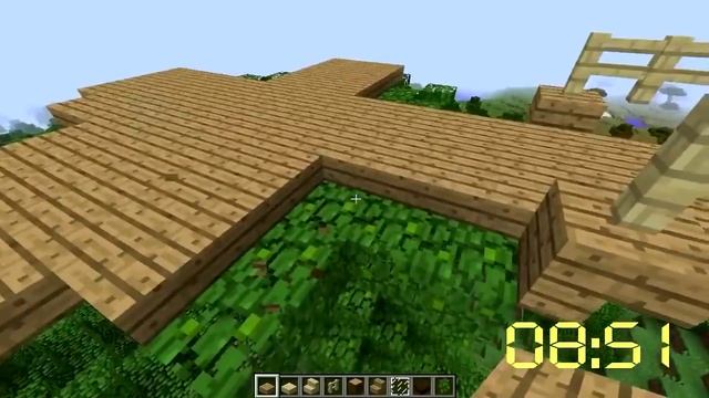 Домик на дереве в майнкрафт за 20 минут MInecraft Майнкрафт карта смотреть онлайн