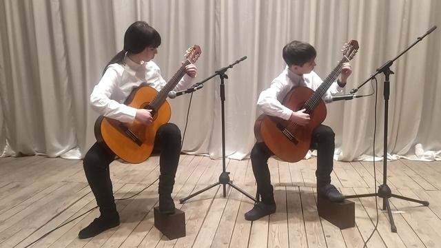 Дуэт гітаристів Узинської ДШМ Пронін Павло & Проніна Ольга "Полька" О. Затинченко смотреть онлайн