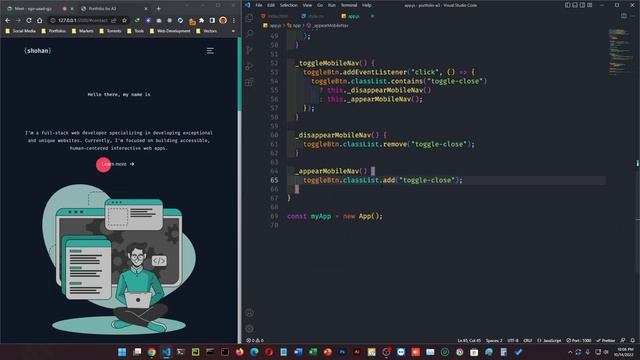 Portfolio project using OOP (There are so many problems in this video, wait for the next class) смотреть онлайн