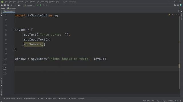 418 - Criando uma janela com input de texto e mostrando em um popup no PySimpleGui Python смотреть онлайн