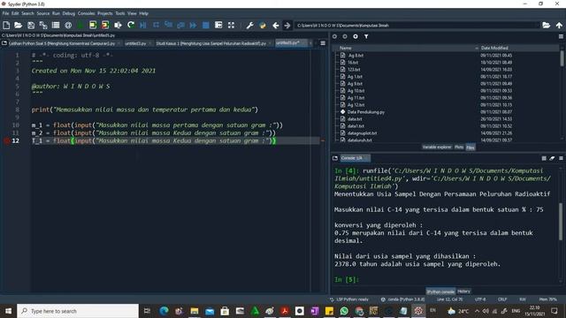Latihan Membuat Program Kimia Menggunakan Python 3.8 - Spyder (Part 8) смотреть онлайн