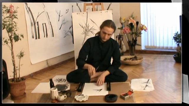 Обучение китайской живописи бамбукаЧасть 7 Листья бамбука Энергия Огонь смотреть онлайн