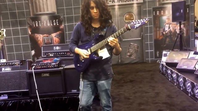 Hedras Ramos, Leonardo Guzman & Pritesh Walia soloing at Laney @ NAMM 2016 смотреть онлайн