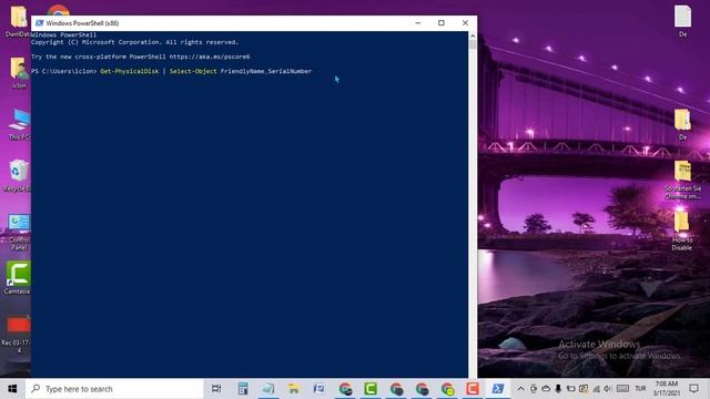 Find Hard Drive Serial Number in Windows 10 - Using Windows PowerShell смотреть онлайн