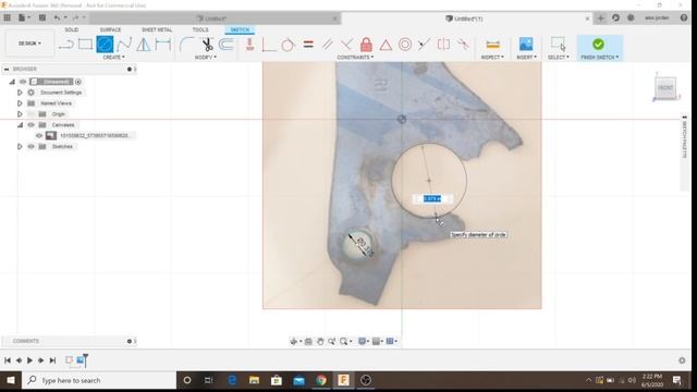 ( Fusion 360 ) How to Convert A Photo to a Cnc File using Fusions Canvas Tool. (Langmuir Systems) смотреть онлайн