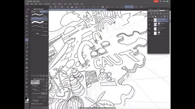 LIVE DRAWING - Page from my comic book "deep blue" смотреть онлайн