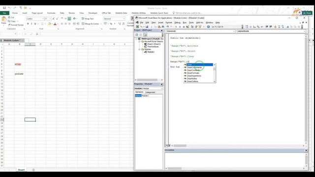 OBJECT-METHODS & PROPERTIES in excel VBA Module-3 Part-2| ऎक्सेल मॅक्रो कम्प्लीट कोर्स अब हिंदी में смотреть онлайн