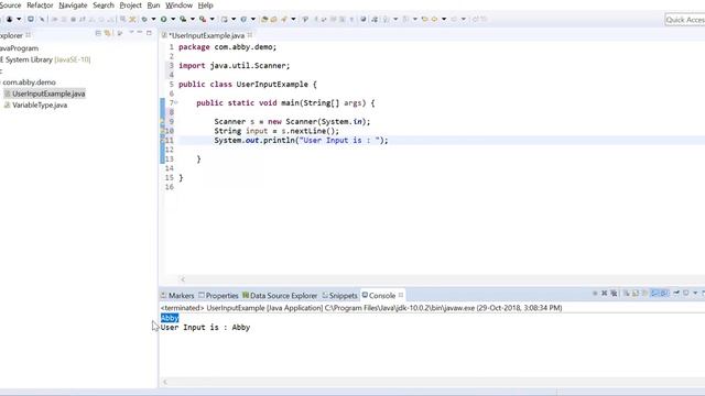 Java Tutorial Part 5 | Java-10 | Getting User Input смотреть онлайн