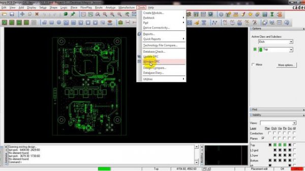 Описание Cadence Allegro. Меню Tools. Создание падстеков, модулей. Отчеты.