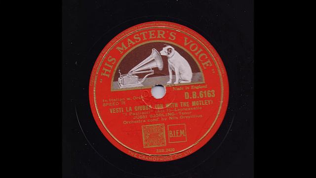 JUSSI BJÖRLING - VESTI LA GIUBBA смотреть онлайн