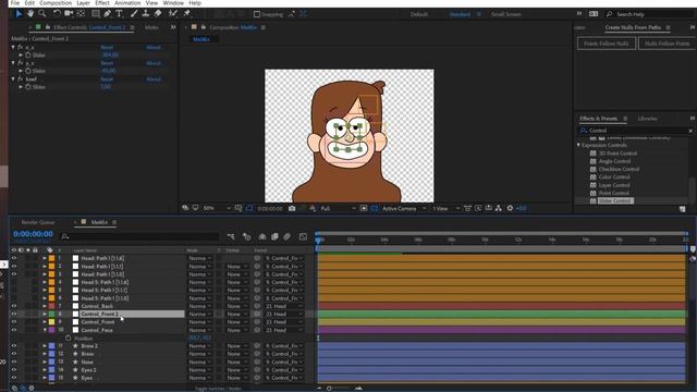 Риггинг головы в After effects смотреть онлайн