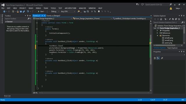 MODERN DESIGN Visual Studio C# | TUTORIAL Slide Menu Login UI смотреть онлайн