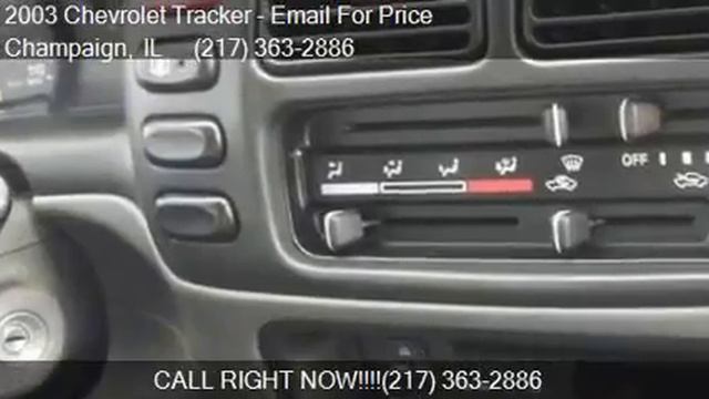2003 Chevrolet Tracker Base Rwd 4dr SUV for sale in Champaig смотреть онлайн