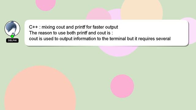 C++ : mixing cout and printf for faster output смотреть онлайн