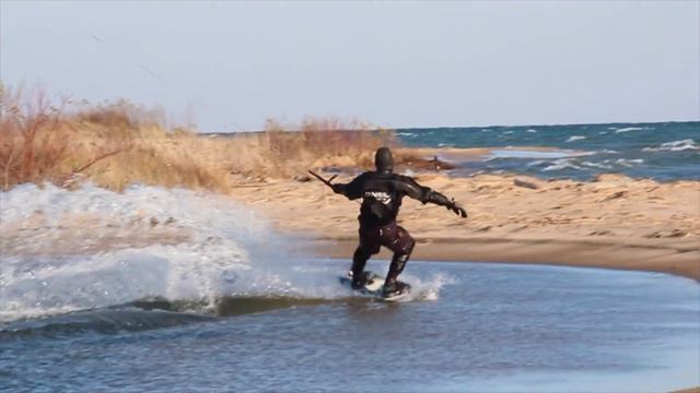 KITEBOARDING AIR in THE GREAT LAKES!! смотреть онлайн
