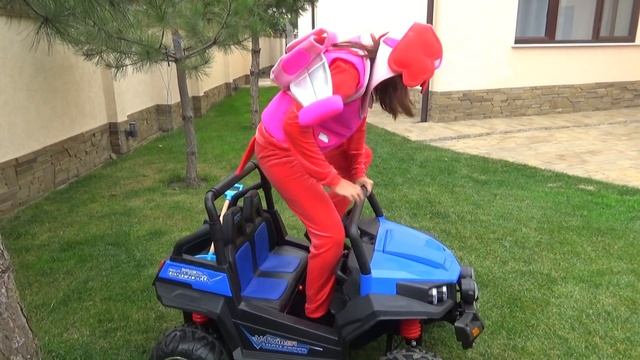 Ferrari Power Wheels Car Stuck In The Mud