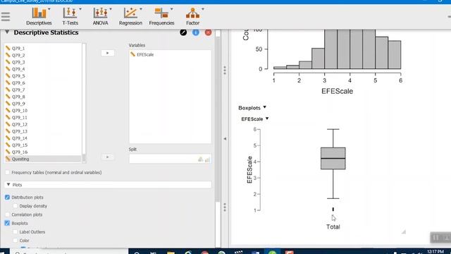 Using JASP to Create Histograms and Box Whiskers смотреть онлайн