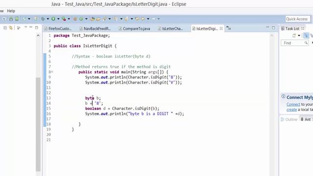Java Tutorial - isDigit() method to find if the character is a DIGIT смотреть онлайн