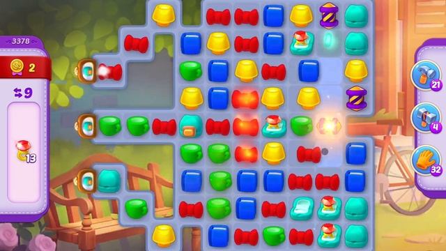 HomeScapes Level 3378 no boosters (17 moves) смотреть онлайн