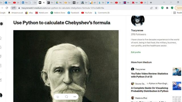 Use Python to calculate Chebyshev’s formula - blog post смотреть онлайн
