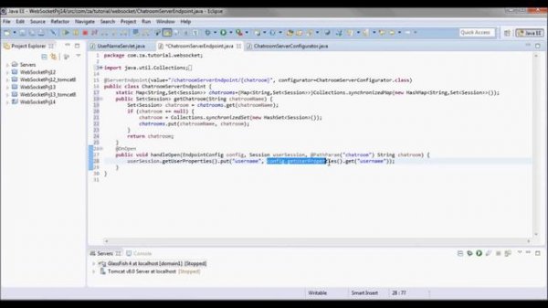 WebSocket Tutorial 14 - WebSocket Path Mapping + Java Servlet + HttpSession + glassFish 4 + tomcat