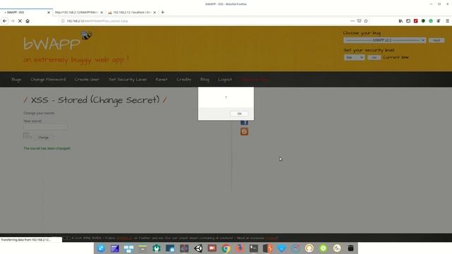 BWAPP - Cross-Site-Scripting-Stored (Change Secret & Cookies) - #9