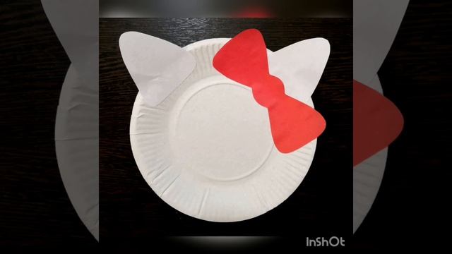 Как сделать КОШКУ из бумажной тарелки. смотреть онлайн